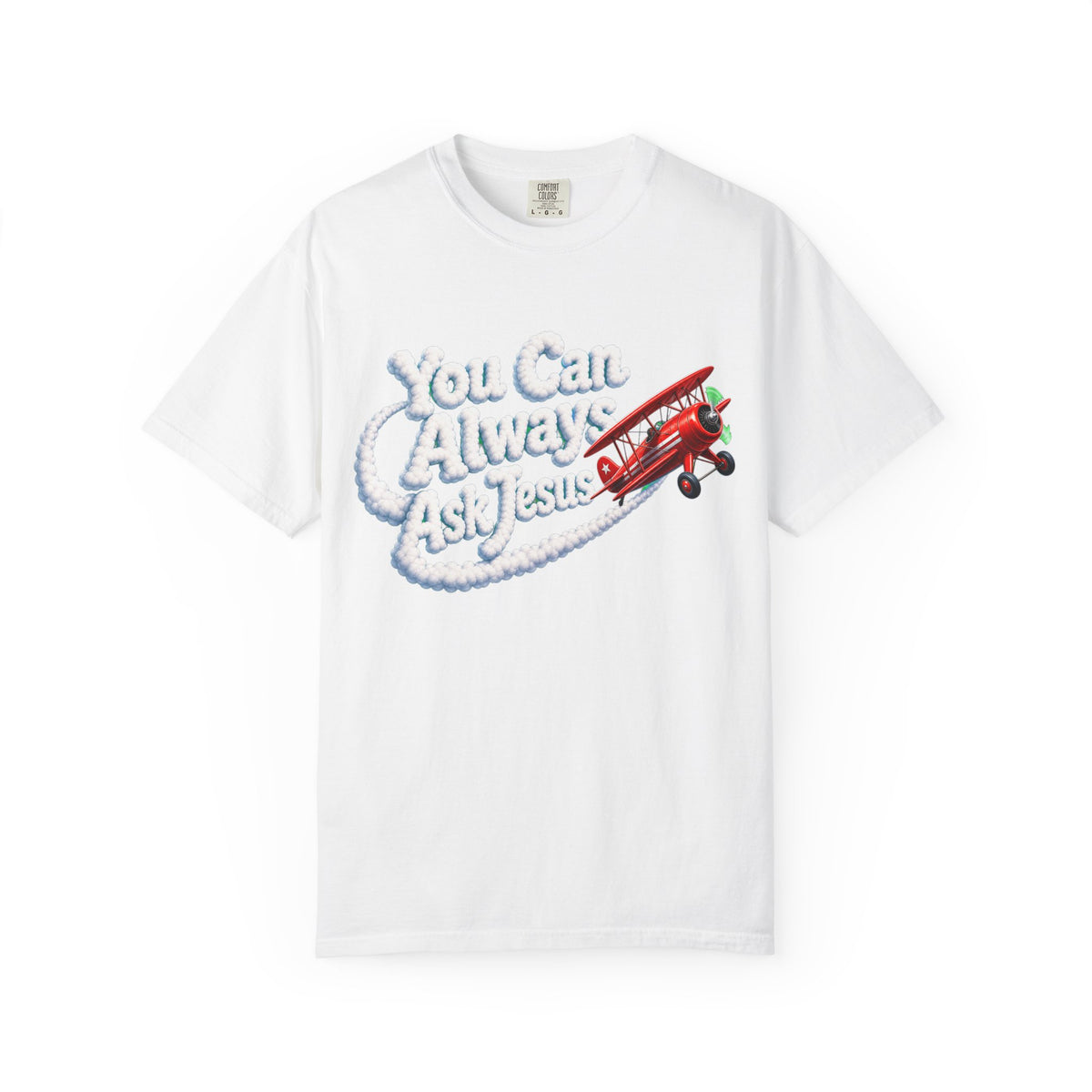 You Can Always Ask Jesus T-Shirt — Retro Biplane Skywriting Christian Tee - Maxx7Designs