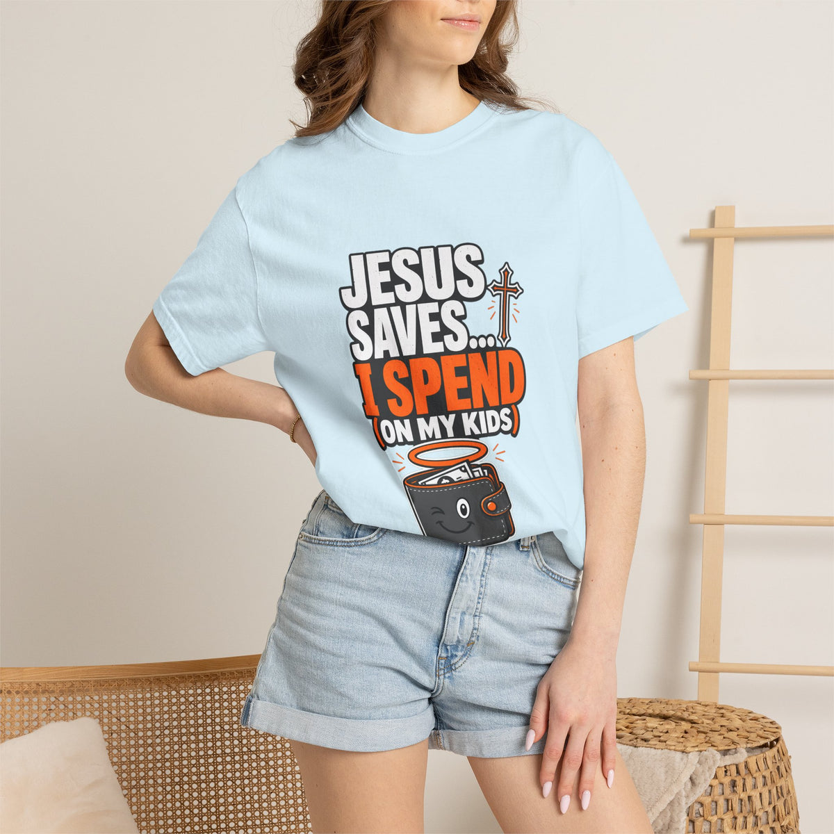 Jesus Saves I Spend On My Kids T-Shirt — Funny Christian Parent Tee - Maxx7Designs