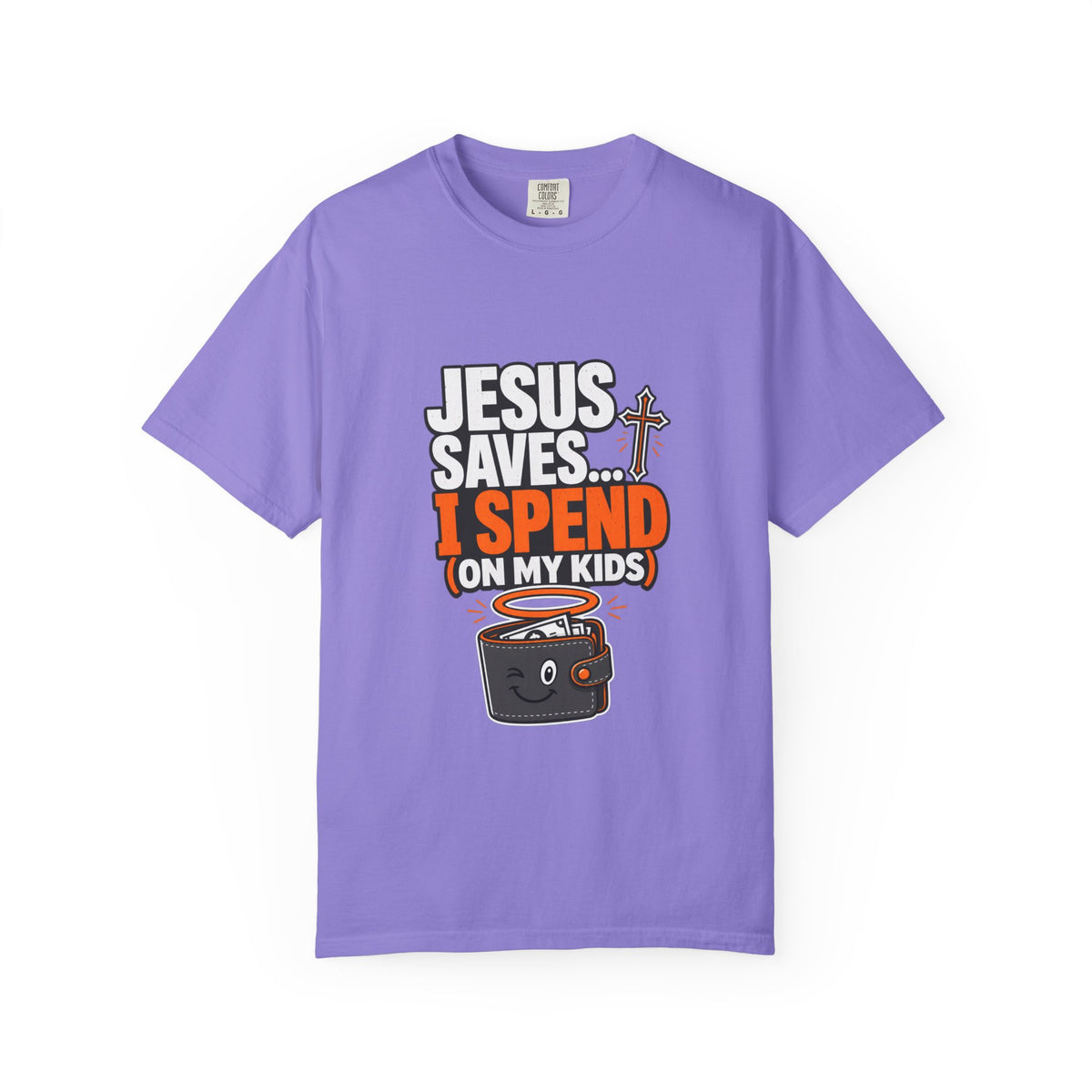Jesus Saves I Spend On My Kids T-Shirt — Funny Christian Parent Tee - Maxx7Designs