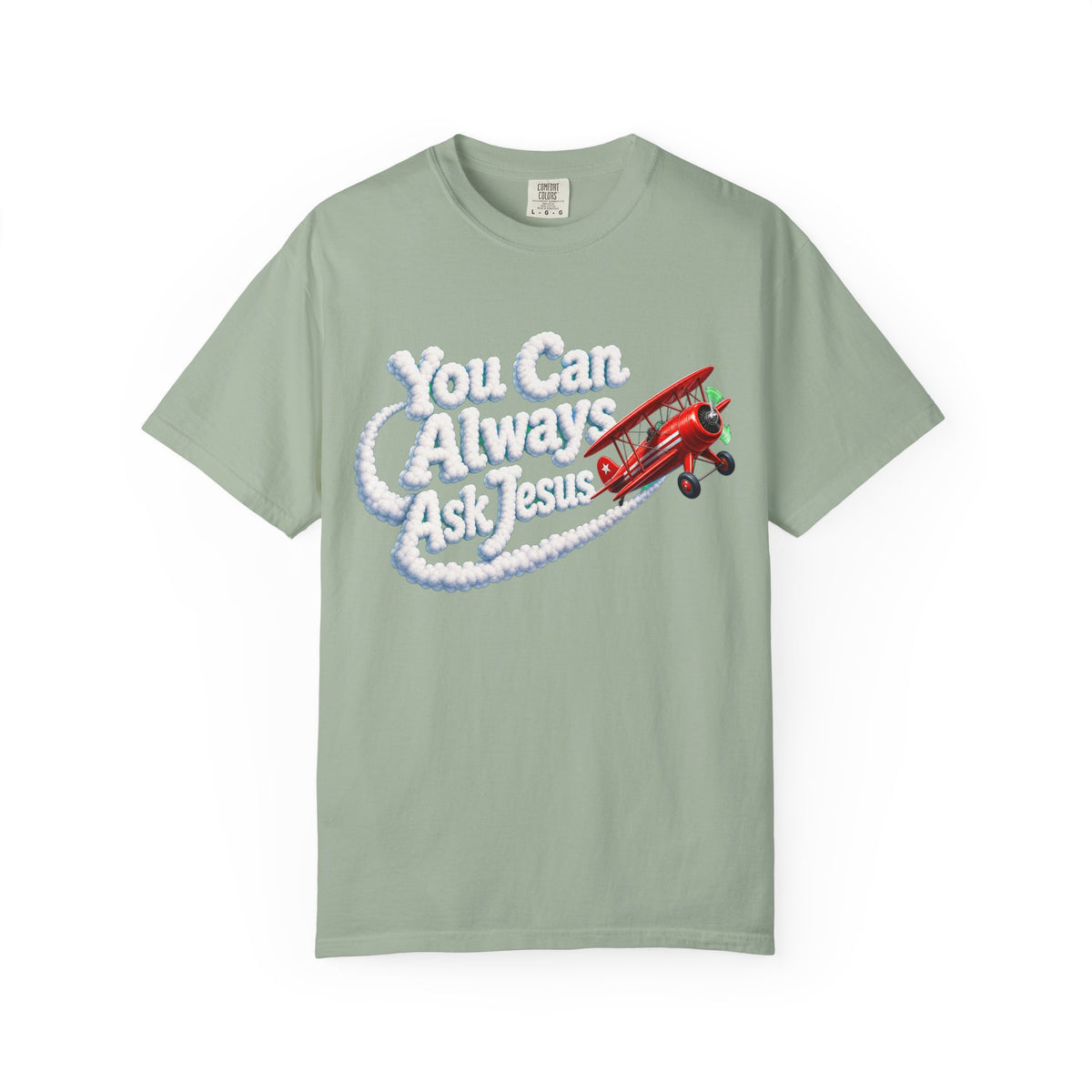 You Can Always Ask Jesus T-Shirt — Retro Biplane Skywriting Christian Tee - Maxx7Designs