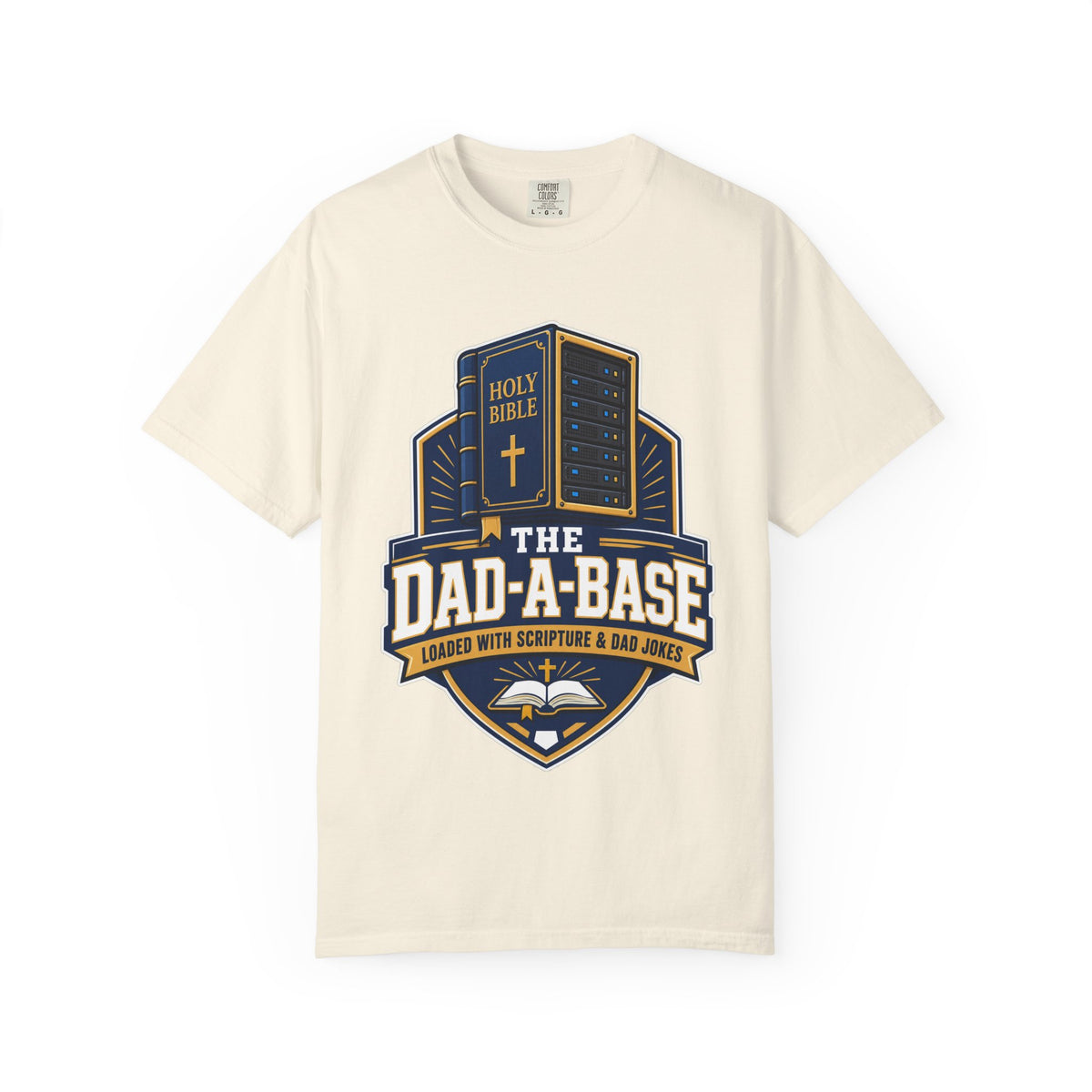 Dad-A-Base Christian T-Shirt — "The Dad-A-Base" Bible & Dad Jokes Design - Maxx7Designs