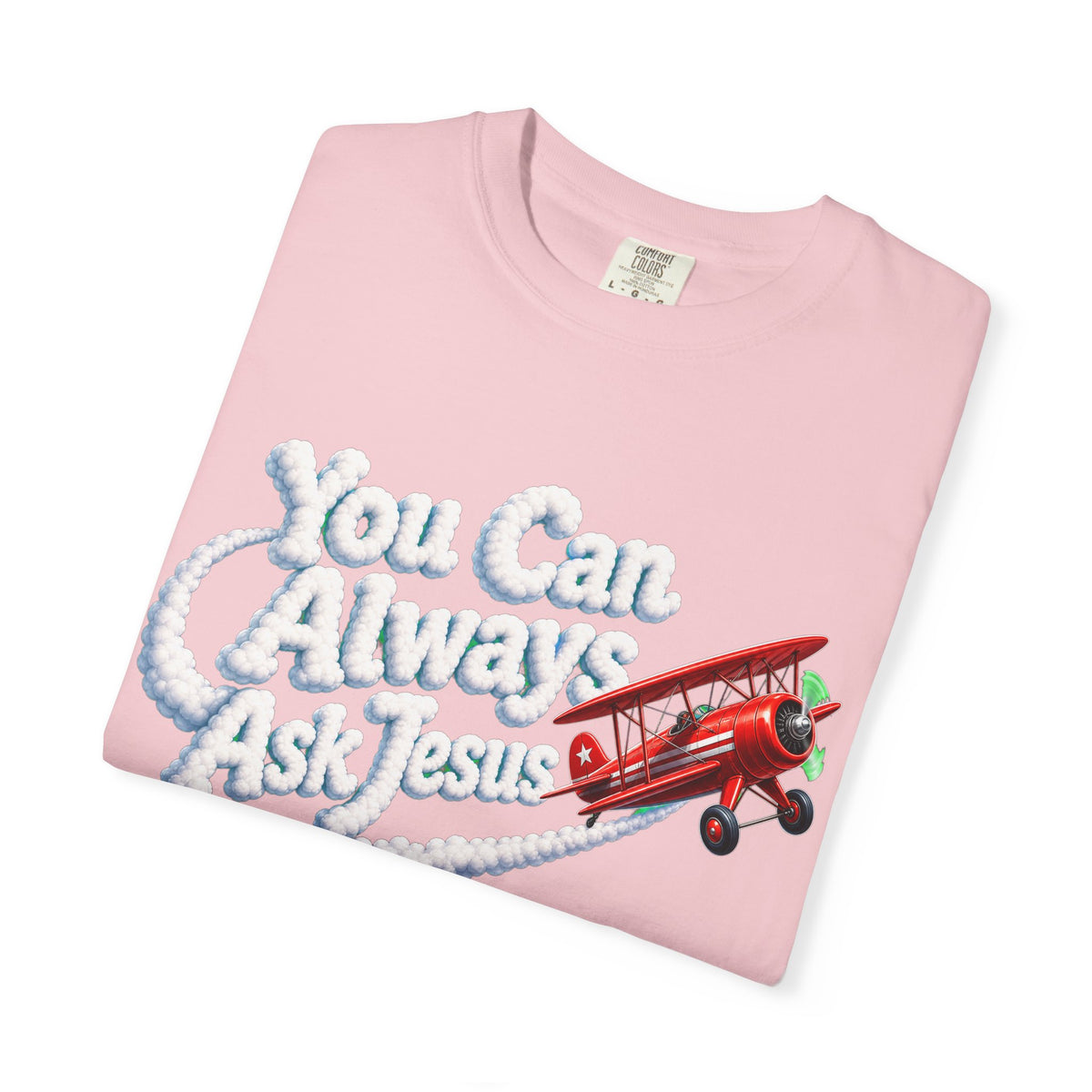 You Can Always Ask Jesus T-Shirt — Retro Biplane Skywriting Christian Tee - Maxx7Designs