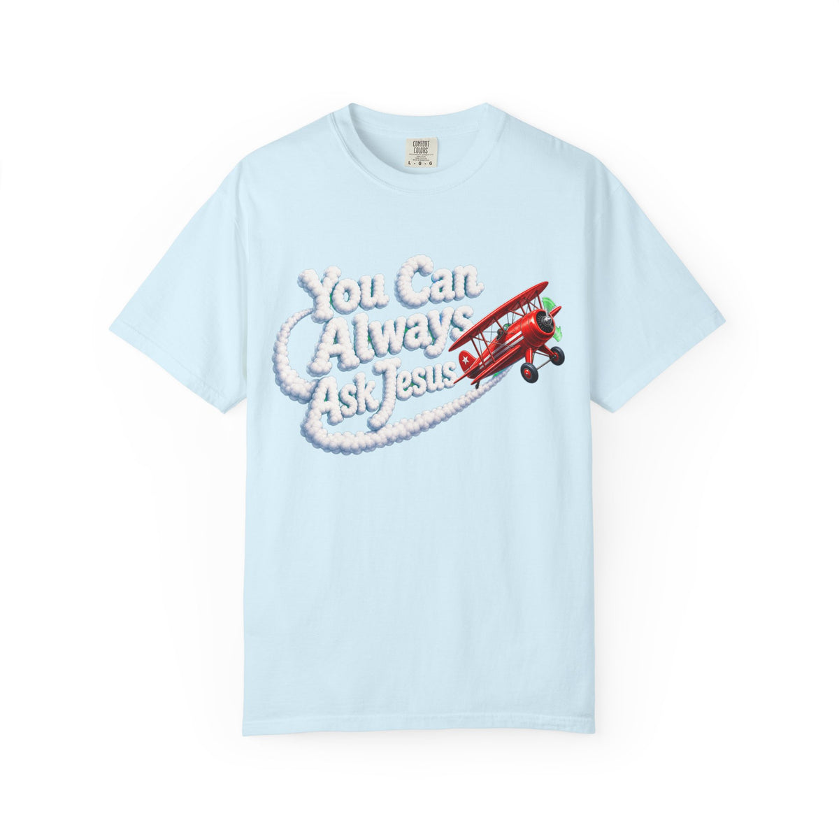 You Can Always Ask Jesus T-Shirt — Retro Biplane Skywriting Christian Tee - Maxx7Designs