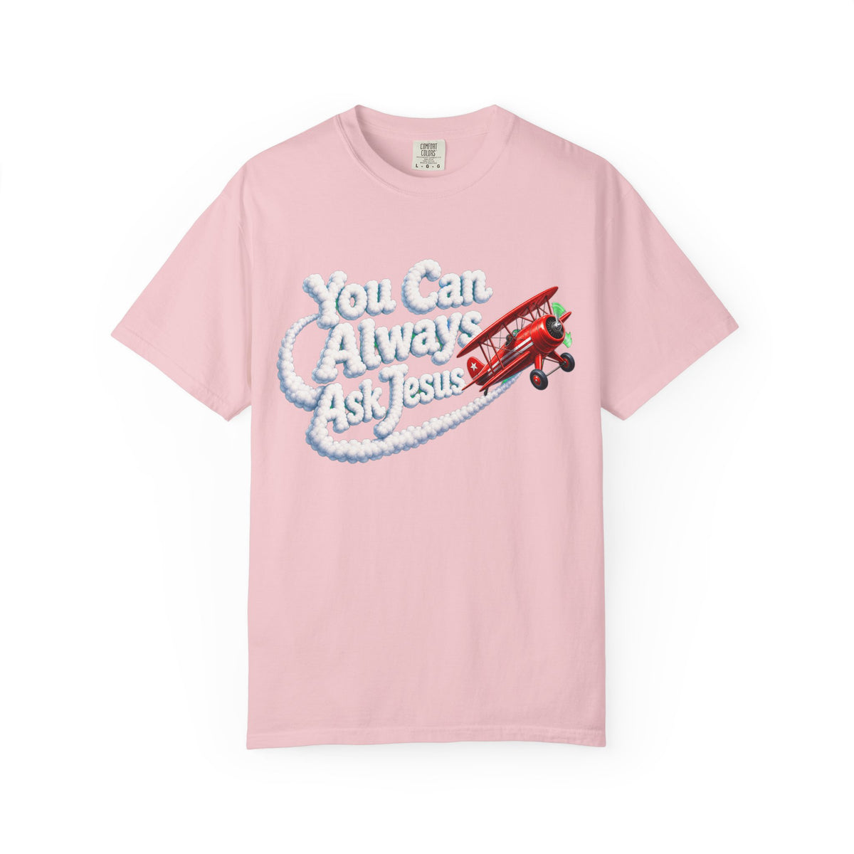 You Can Always Ask Jesus T-Shirt — Retro Biplane Skywriting Christian Tee - Maxx7Designs