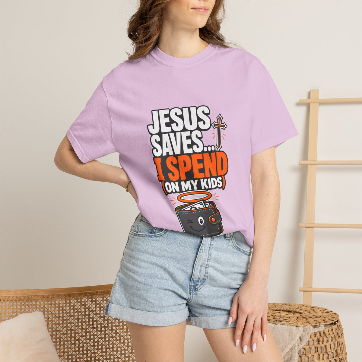 Jesus Saves I Spend On My Kids T-Shirt — Funny Christian Parent Tee - Maxx7Designs