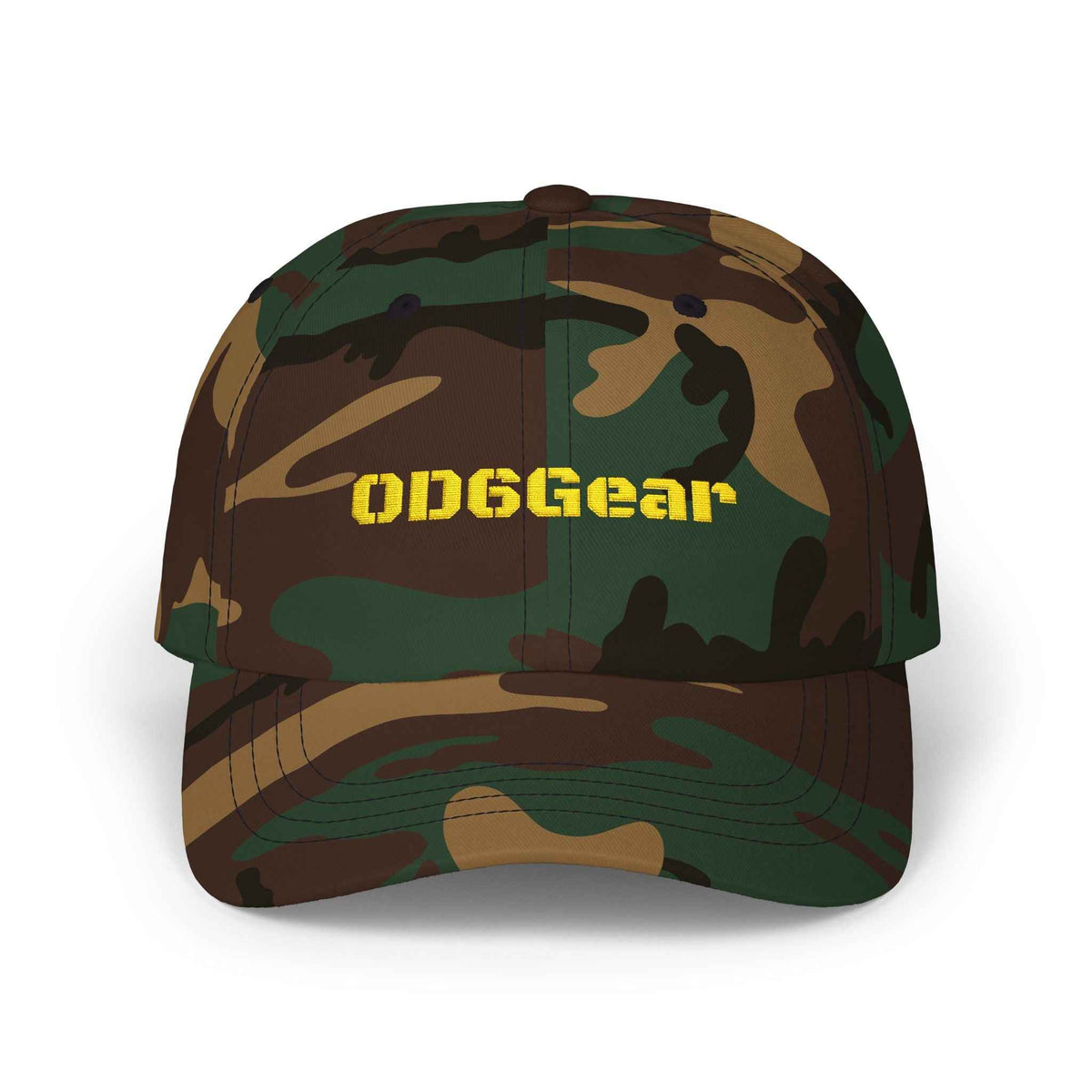OD6Gear embroidered logo Dad Cap | white adjustable baseball hat