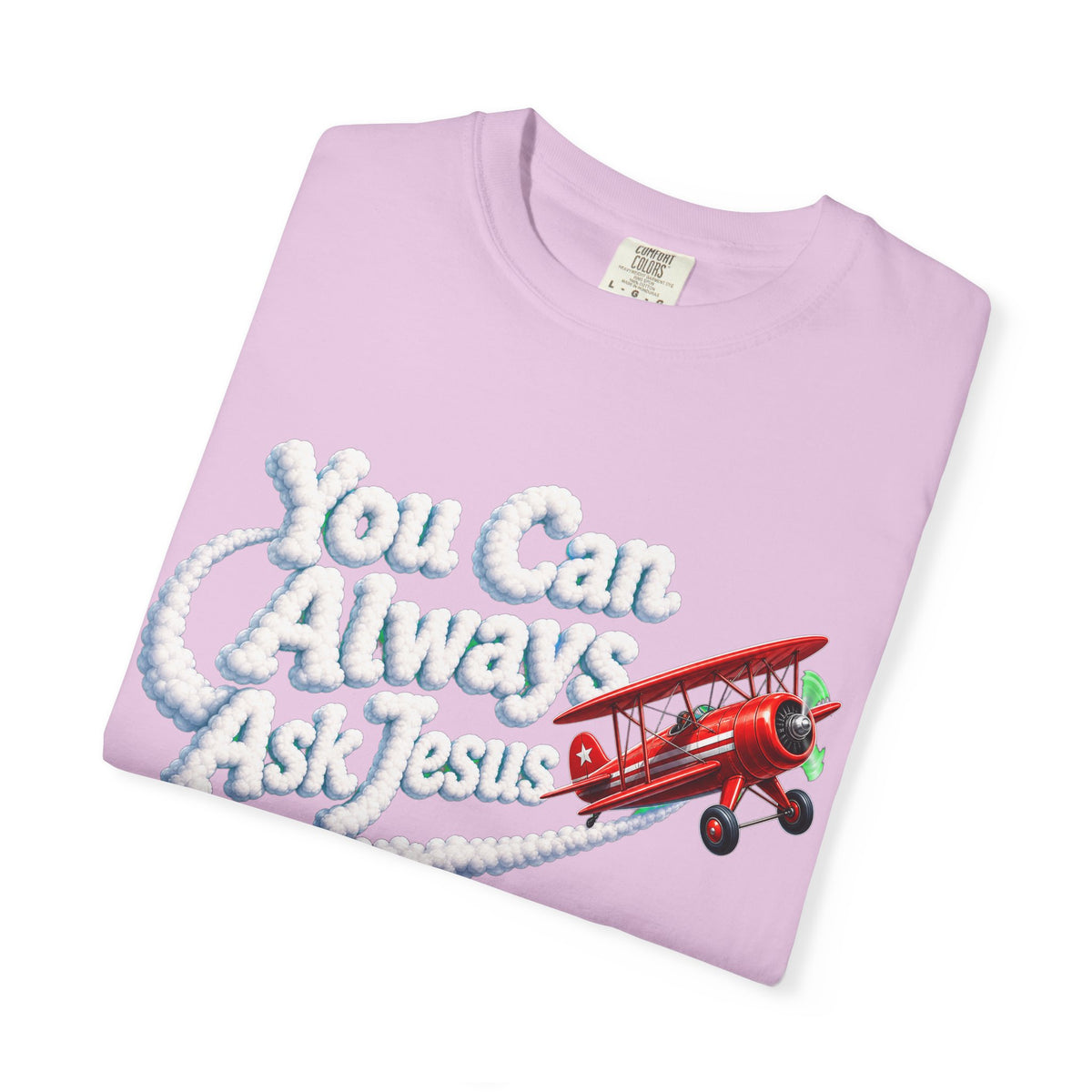 You Can Always Ask Jesus T-Shirt — Retro Biplane Skywriting Christian Tee - Maxx7Designs