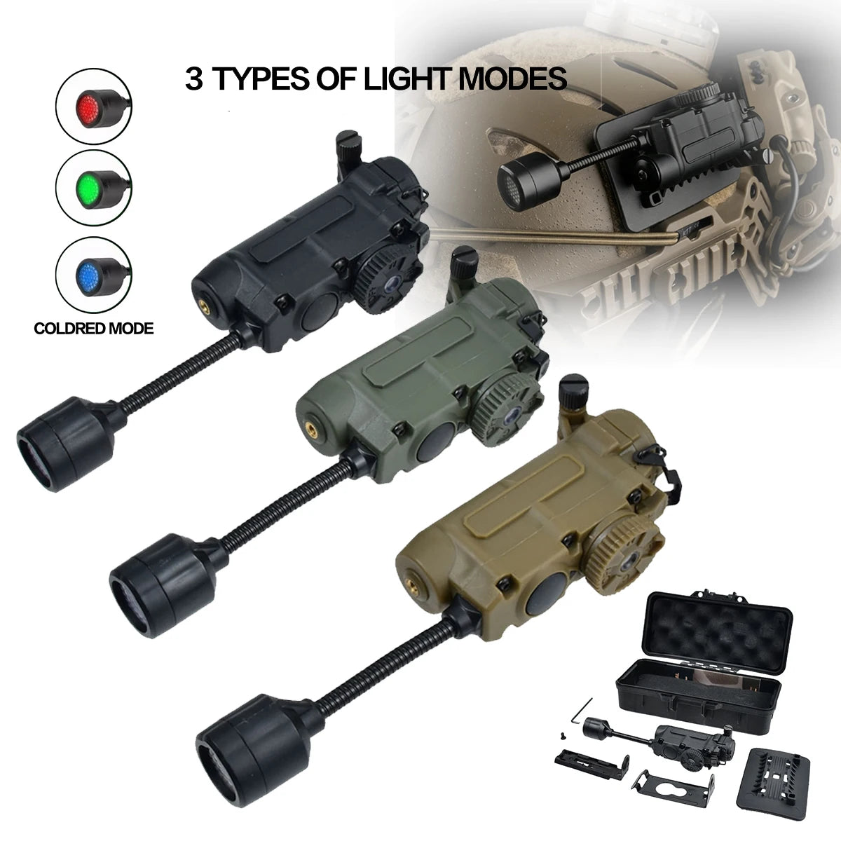Sidewinder-Style Helmet LED Light