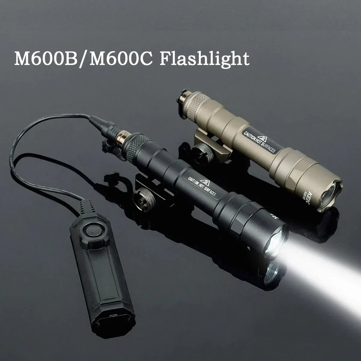 Tactical Surefire M600 M300 Airsoft Flashlight Dual Pressure Switch LED White Lamp 20mm Rail Scout Light for AR15 Hunting