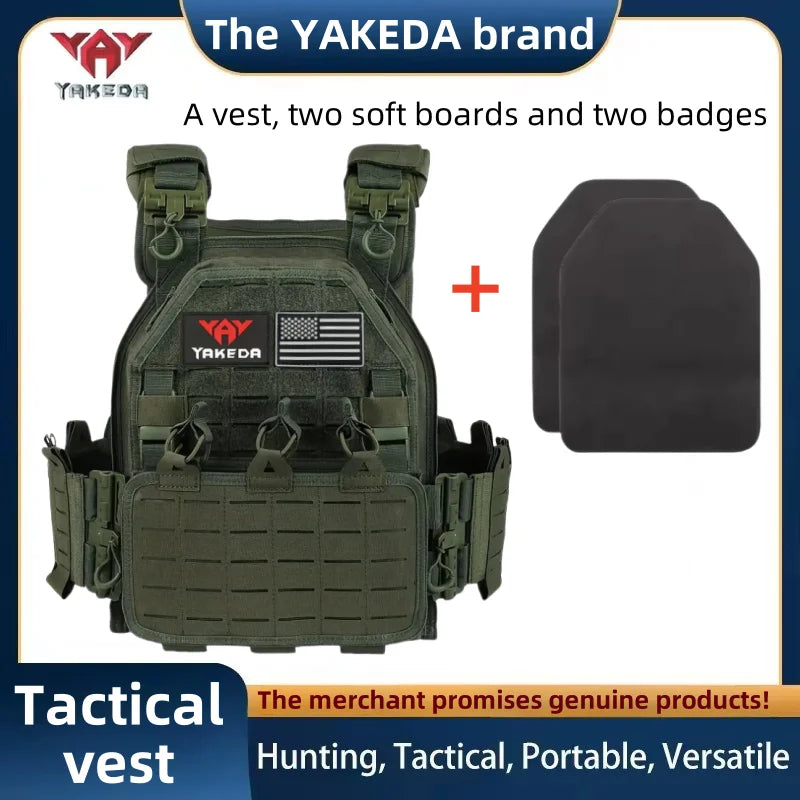 YAKEDA Tactical Vest 6094 Fast detachable light laser cut outdoor hunting black gear carry vest of high quality 1000D nylon - Maxx7Designs