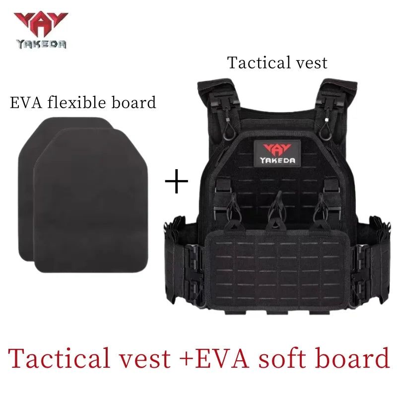 YAKEDA Tactical Vest 6094 Fast detachable light laser cut outdoor hunting black gear carry vest of high quality 1000D nylon - Maxx7Designs