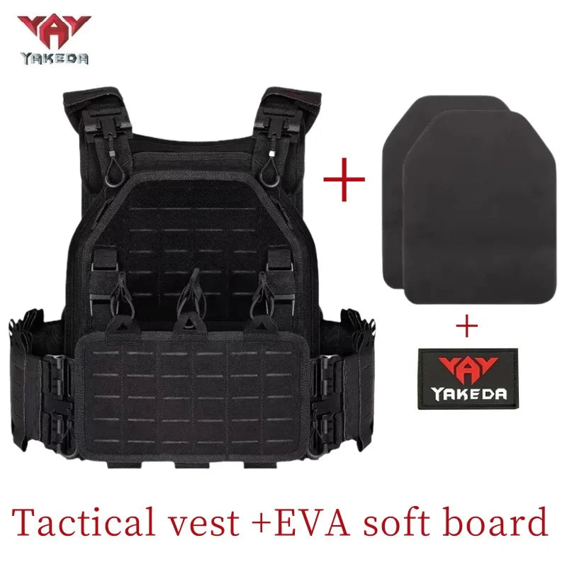YAKEDA Tactical Vest 6094 Fast detachable light laser cut outdoor hunting black gear carry vest of high quality - Maxx7Designs