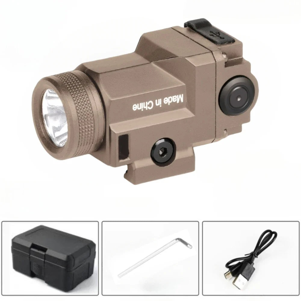 Tactical Metal Pistol Light 800 Lumen Airsoft Light Fit 20mm Picatinny Rail Mounted Powerful Strobe Handgun Flashlight