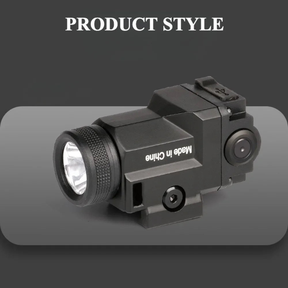 Tactical Metal Pistol Light 800 Lumen Airsoft Light Fit 20mm Picatinny Rail Mounted Powerful Strobe Handgun Flashlight