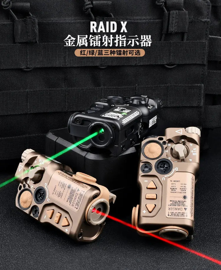 RAID X Red Green Laser Indicator Metal Edition IR Radium RF Flash Blue Laser