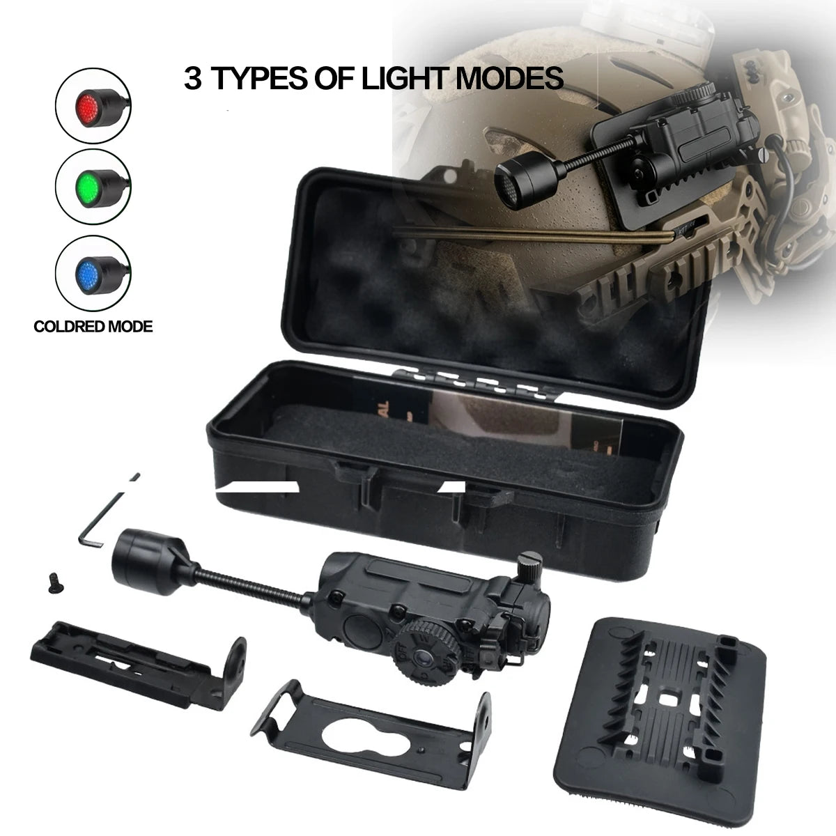 Sidewinder-Style Helmet LED Light