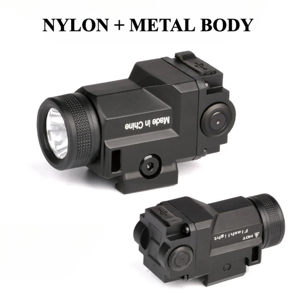 Tactical Metal Pistol Light 800 Lumen Airsoft Light Fit 20mm Picatinny Rail Mounted Powerful Strobe Handgun Flashlight