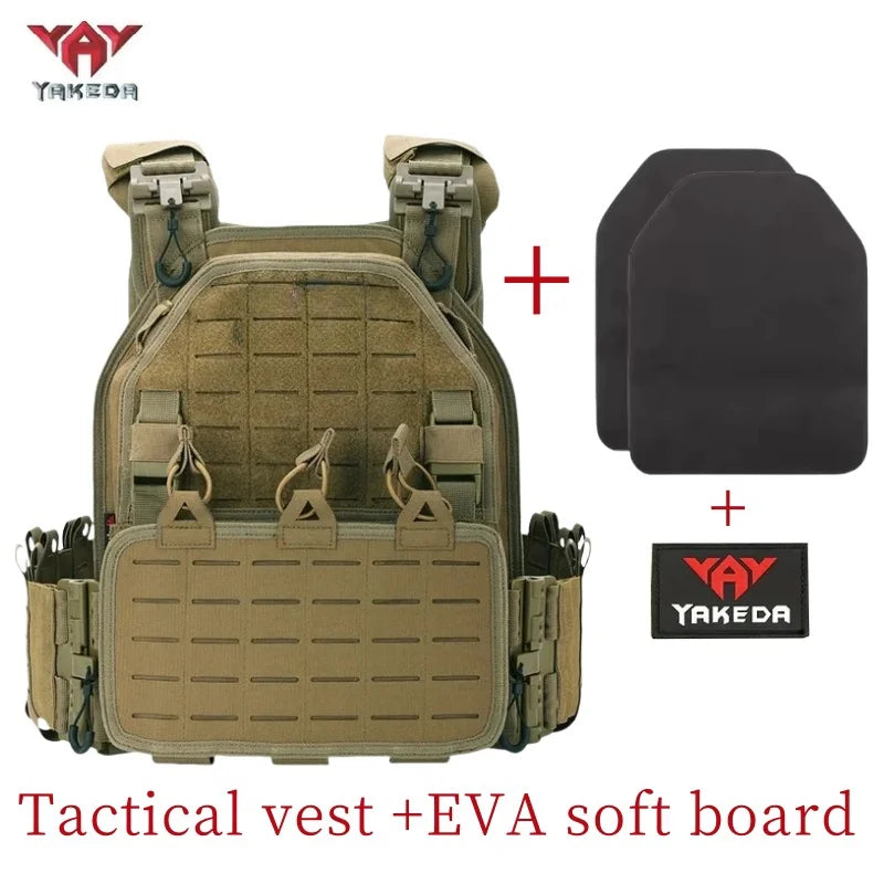 YAKEDA Tactical Vest 6094 Fast detachable light laser cut outdoor hunting black gear carry vest of high quality - Maxx7Designs