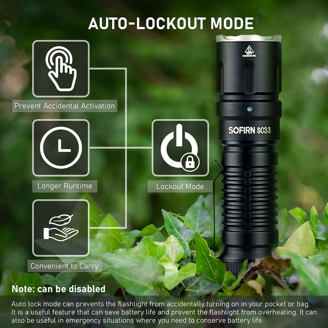 Sofirn SC33 USB-C Rechargeable LED Flashlight