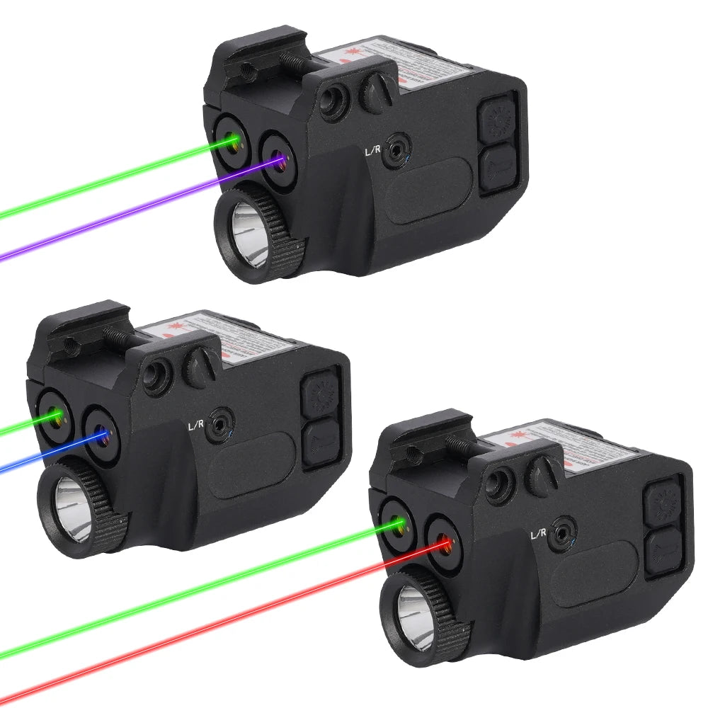 1077 Dual Laser Sight, Laser Pointer, USB Rechargeable, 20mm Picatinny Rail