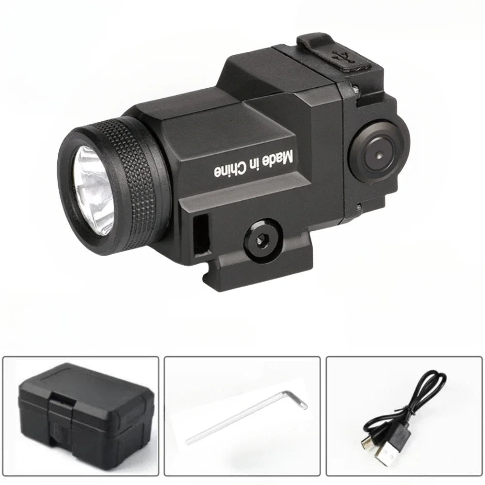 Tactical Metal Pistol Light 800 Lumen Airsoft Light Fit 20mm Picatinny Rail Mounted Powerful Strobe Handgun Flashlight