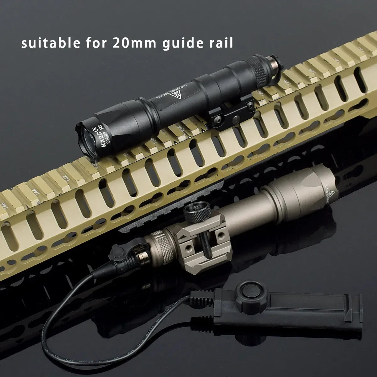 Tactical Surefire M600 M300 Airsoft Flashlight Dual Pressure Switch LED White Lamp 20mm Rail Scout Light for AR15 Hunting
