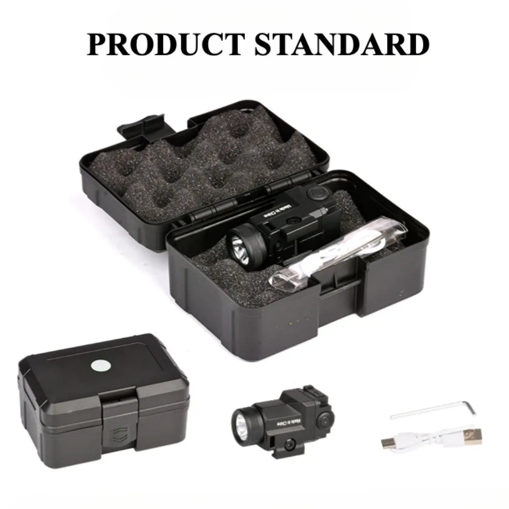 Tactical Metal Pistol Light 800 Lumen Airsoft Light Fit 20mm Picatinny Rail Mounted Powerful Strobe Handgun Flashlight