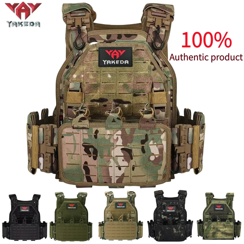YAKEDA Tactical Vest 6094 Fast detachable light laser cut outdoor hunting black gear carry vest of high quality 1000D nylon - Maxx7Designs