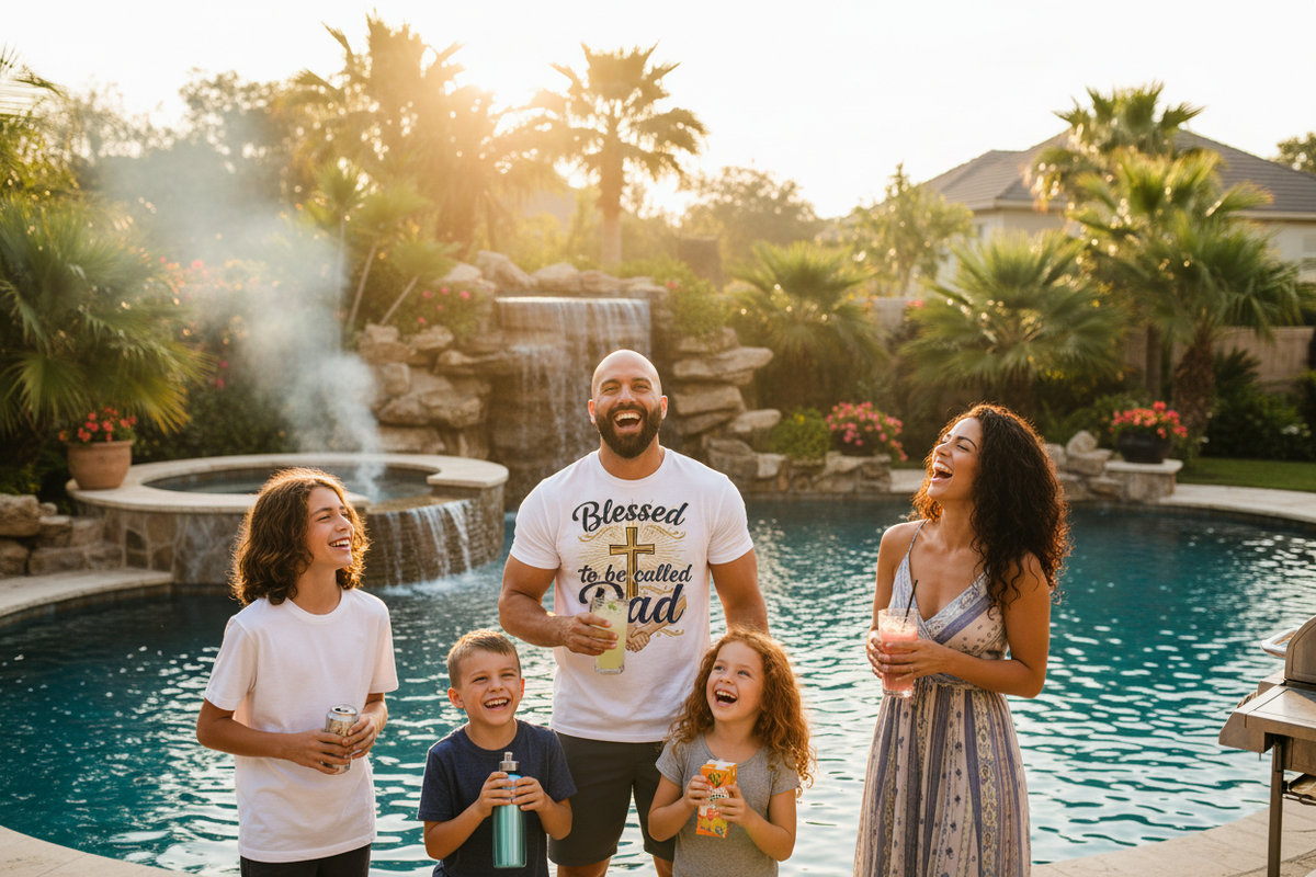 Blessed to be Called Dad - Family Pool Day