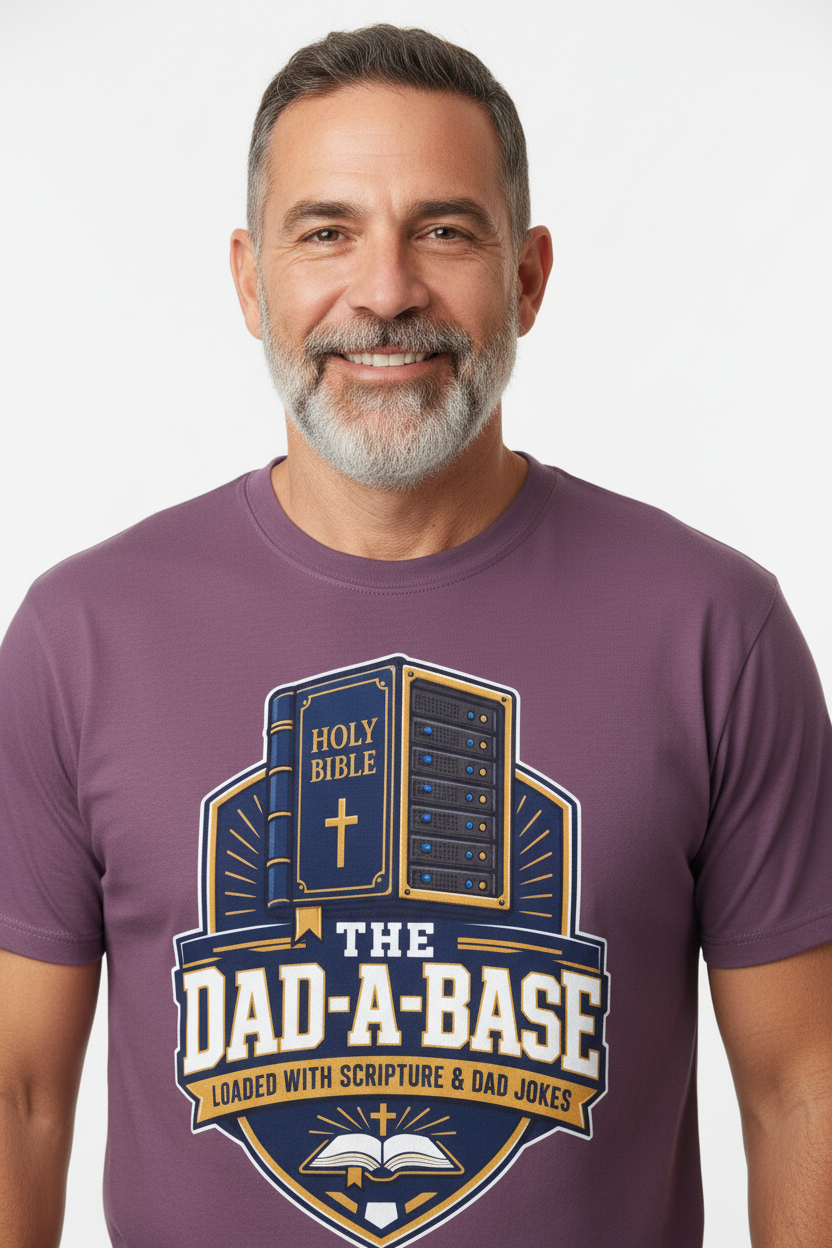 Dad-A-Base Christian T-Shirt | Bible & Dad Jokes Tee | M7D