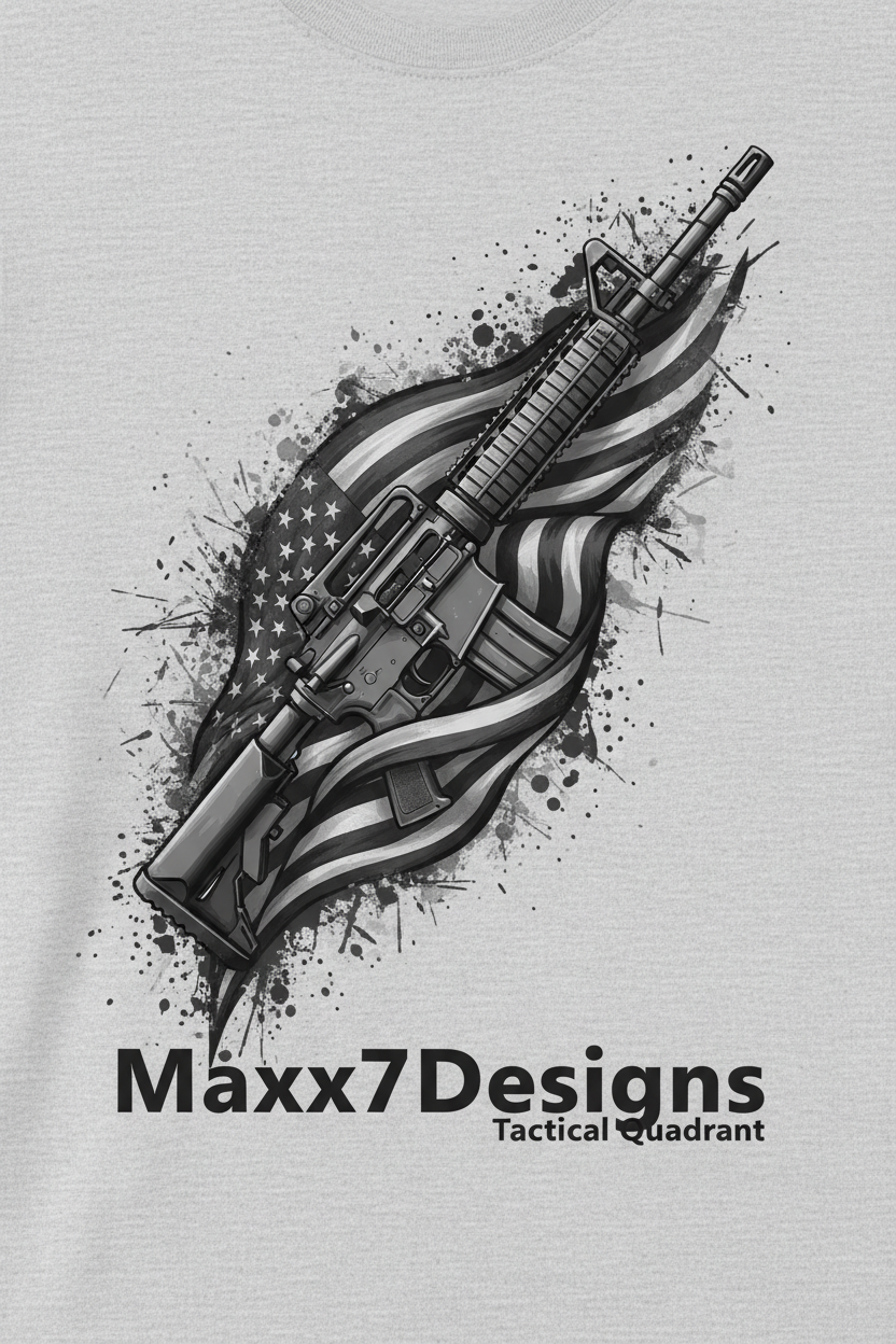 Maxx7Designs Rifle & Flag Gun Metal