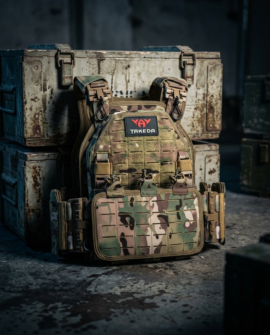 YAKEDA Tactical Vest 6094 Fast detachable light laser cut outdoor hunting black gear carry vest of high quality 1000D nylon - Maxx7Designs